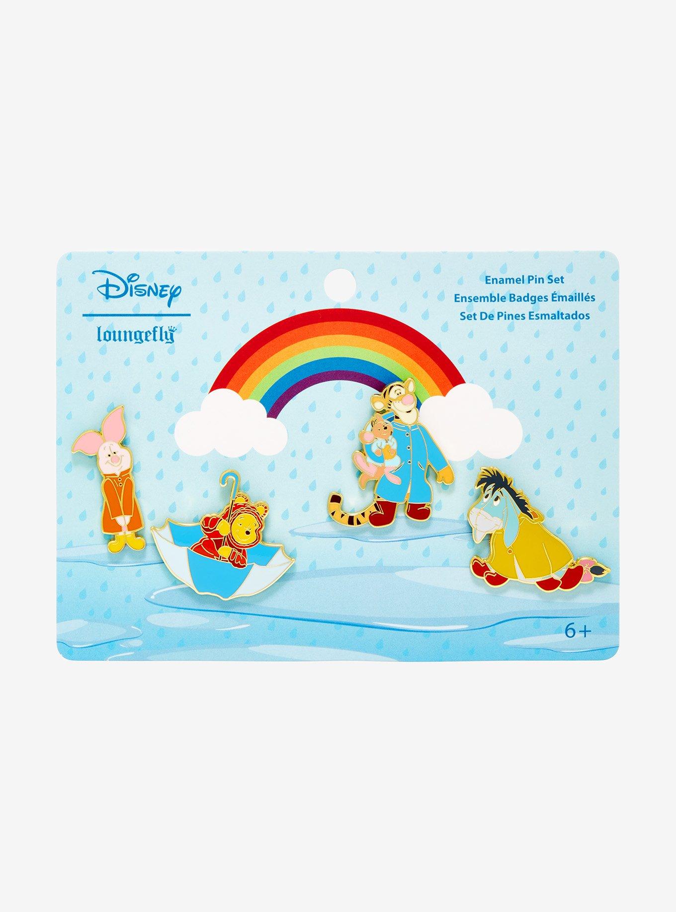 Loungefly Disney Winnie the Pooh Rainy Day Characters Enamel Pin Set, , alternate