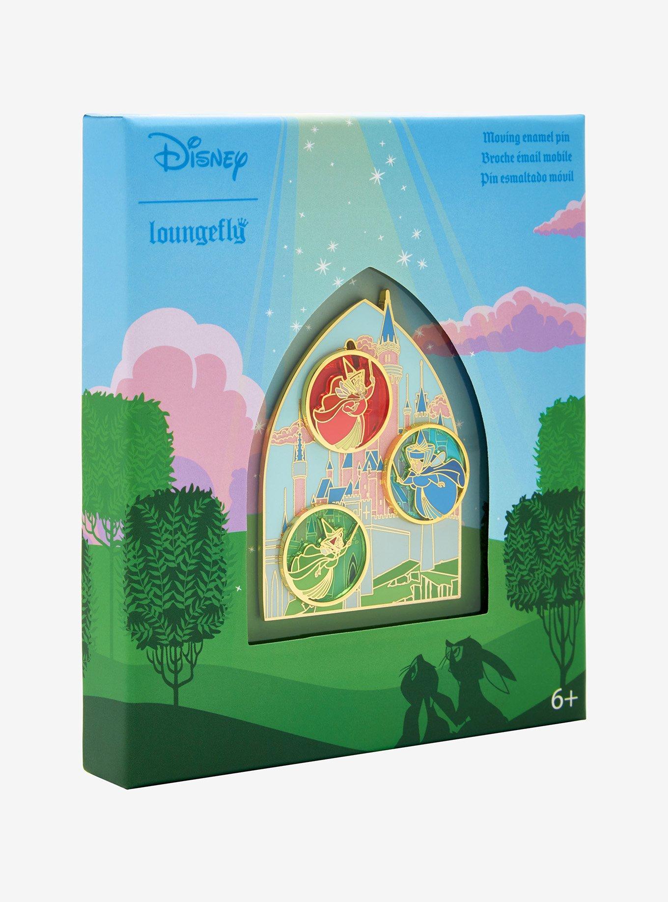 Loungefly Disney Sleeping Beauty Fairies Sliding Limited Edition Enamel Pin, , alternate