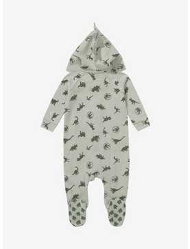 Jurassic Park Dinosaur Allover Print Footed Infant One-Piece - BoxLunch Exclusive, , hi-res
