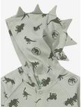 Jurassic Park Dinosaur Allover Print Footed Infant One-Piece - BoxLunch Exclusive, SAGE, alternate
