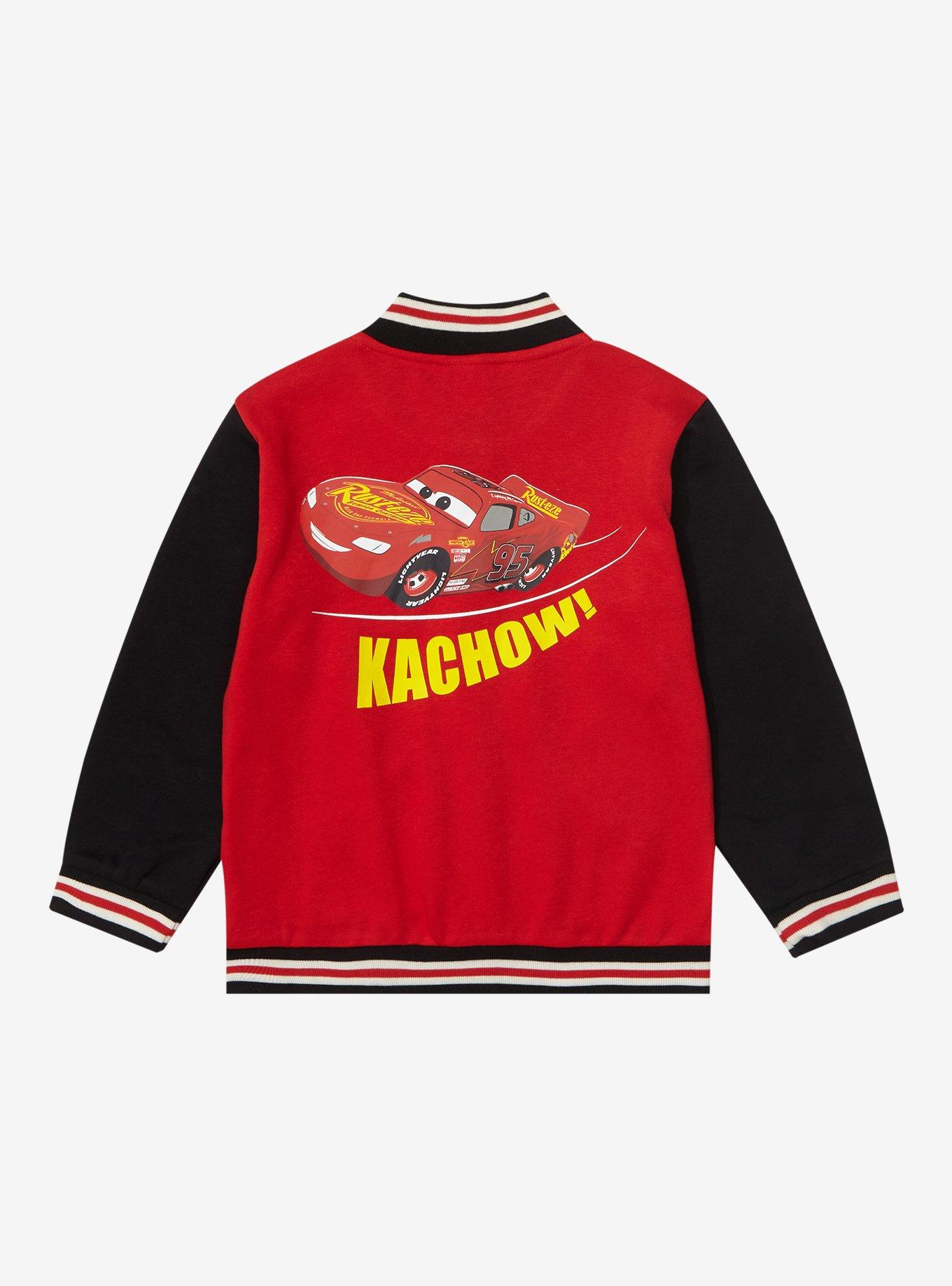 Disney Pixar Cars Lightning McQueen Toddler Varsity Jacket - BoxLunch Exclusive, RED, alternate