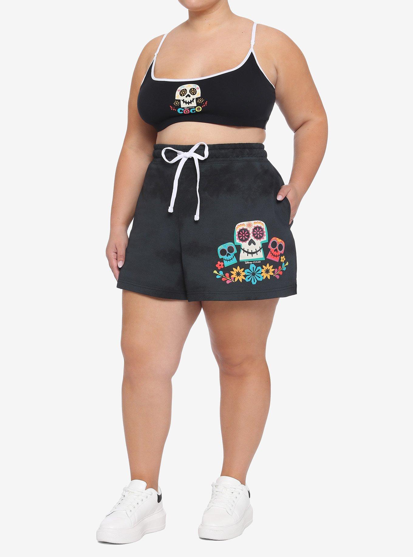 Disney Pixar Coco Sugar Skull Lounge Set Plus Size, ACID BLACK, alternate