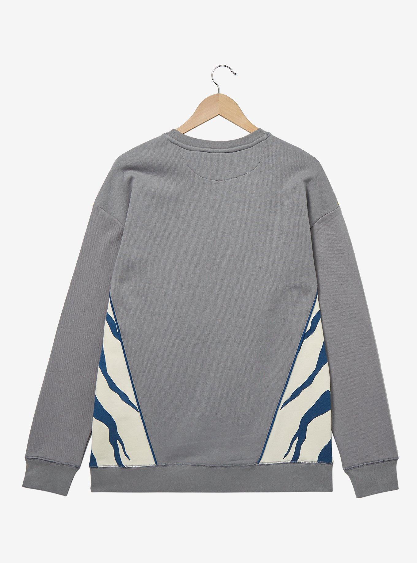 Star Wars Ahsoka Tano Patterned Crewneck - BoxLunch Exclusive, GREY, alternate