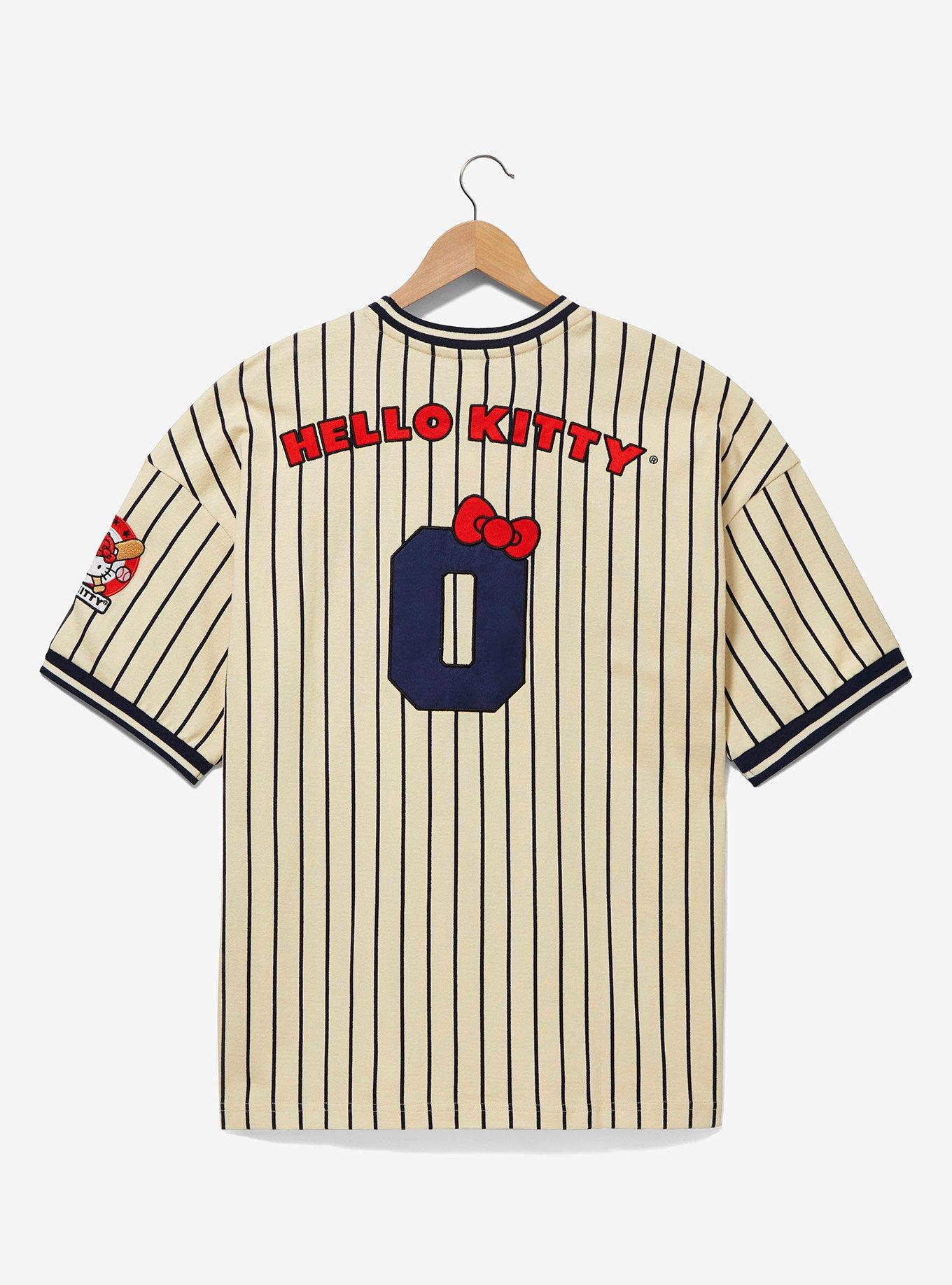 Sanrio Hello Kitty Striped Baseball Jersey - BoxLunch Exclusive, OFF WHITE, alternate