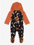 Disney Mickey Mouse Halloween Allover Print Footed Infant One-Piece - BoxLunch Exclusive, MULTI, alternate