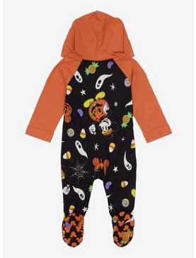 Disney Mickey Mouse Halloween Allover Print Footed Infant One-Piece - BoxLunch Exclusive, , hi-res
