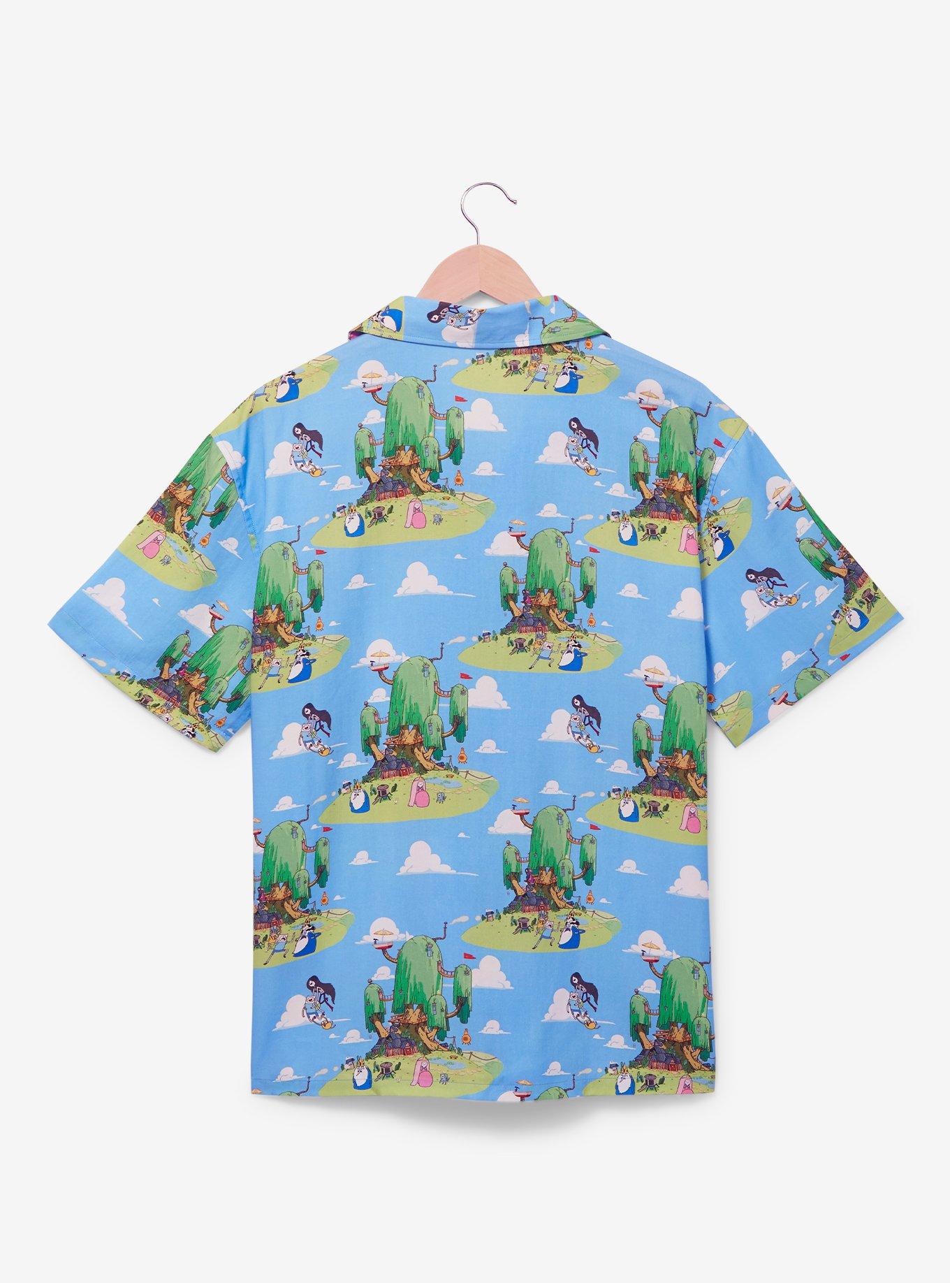 Adventure Time Scenic Allover Print Button-Up - BoxLunch Exclusive, , hi-res