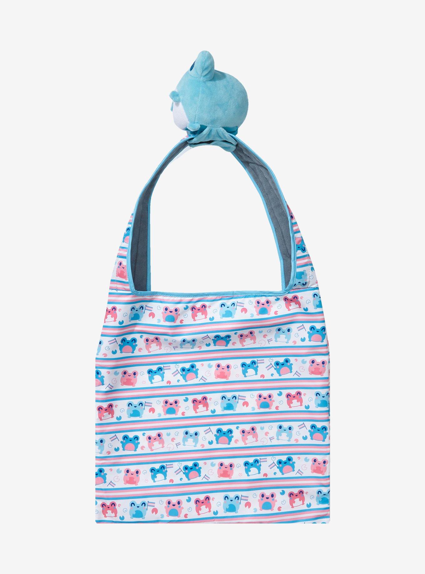 TeeTurtle Pride Frog Plush Reusable Tote Bag, , alternate