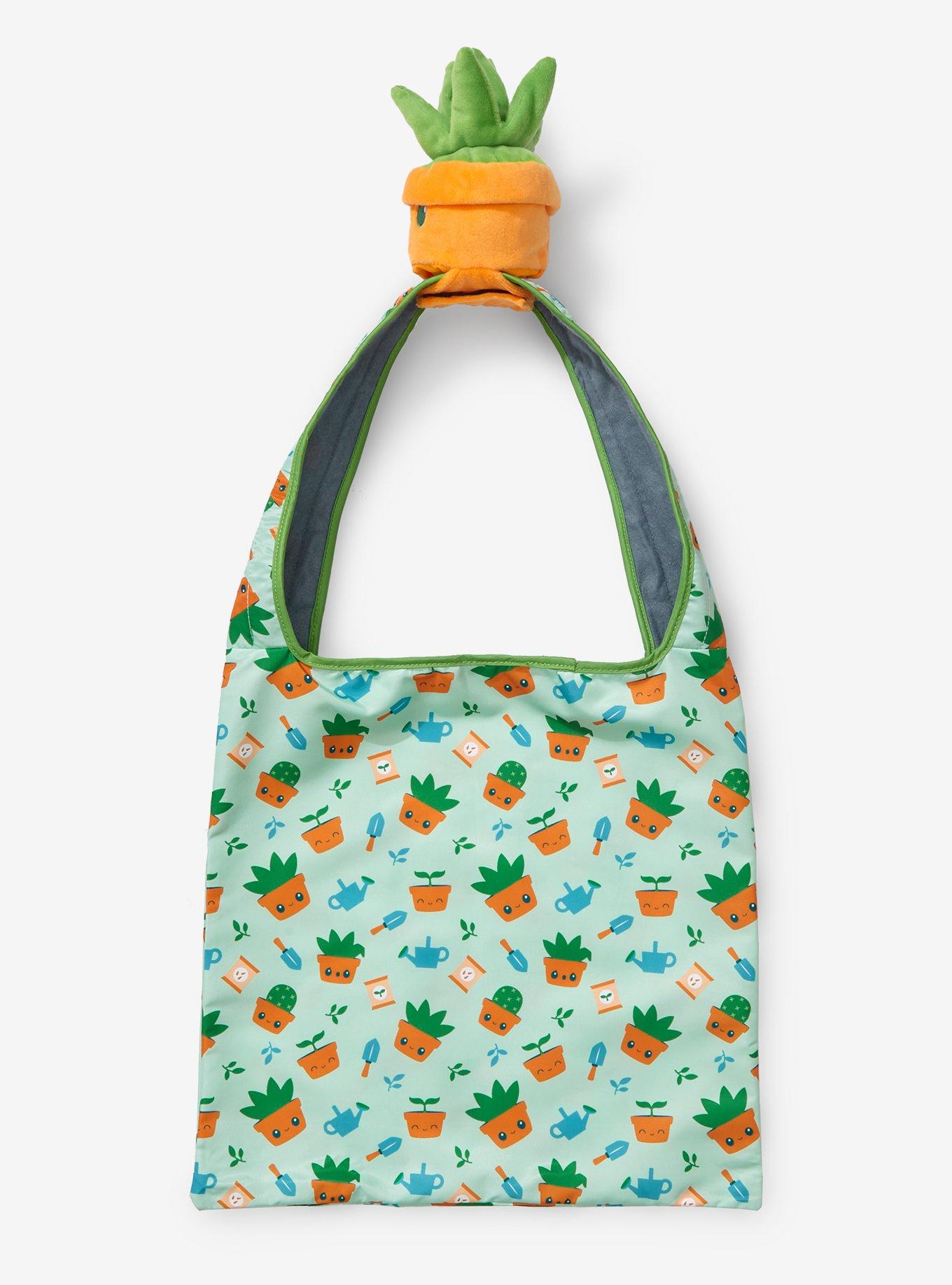TeeTurtle Succulent Plush Reusable Tote Bag, , alternate