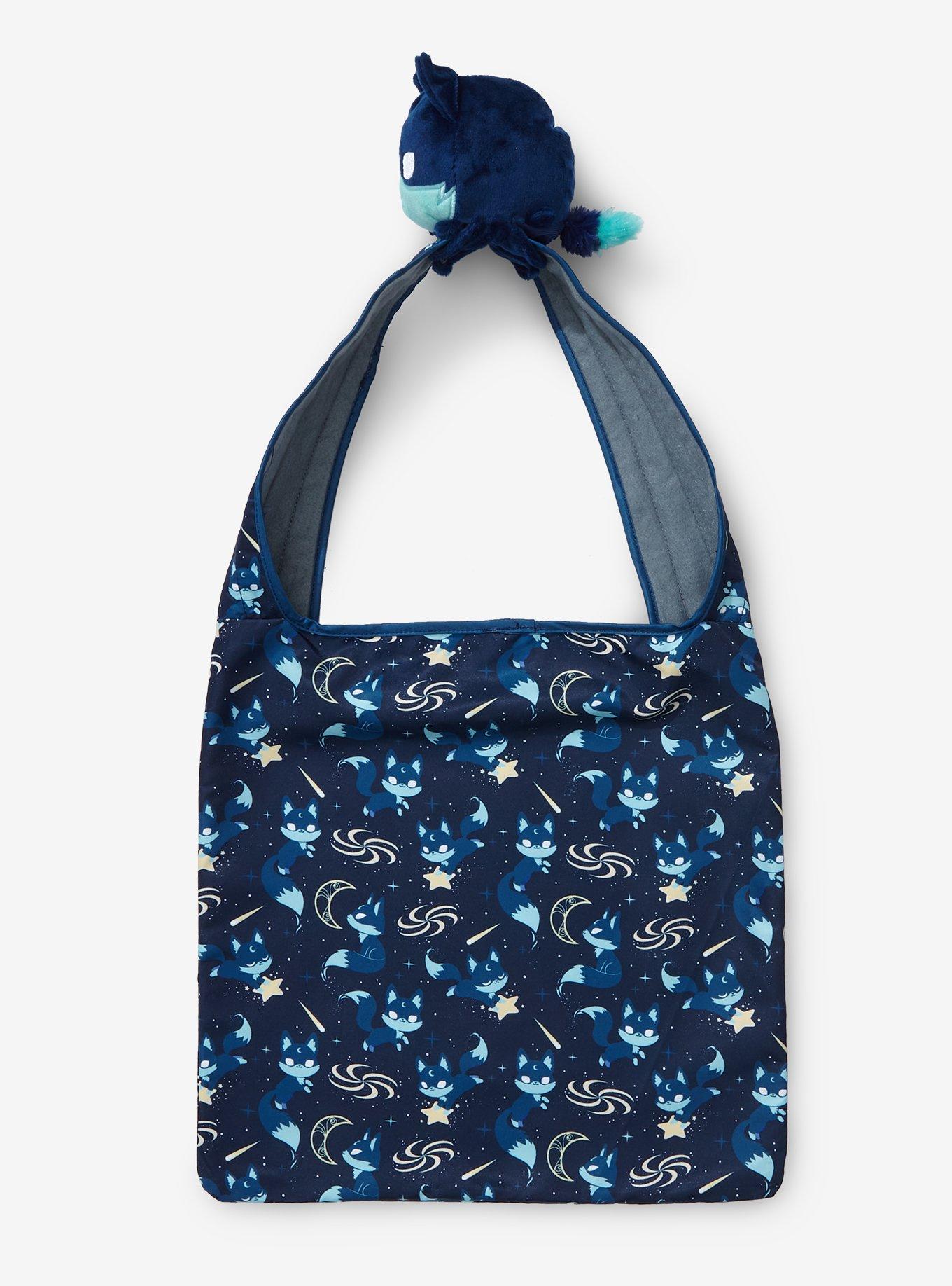 TeeTurtle Moon Fox Plush Reusable Tote Bag, , alternate