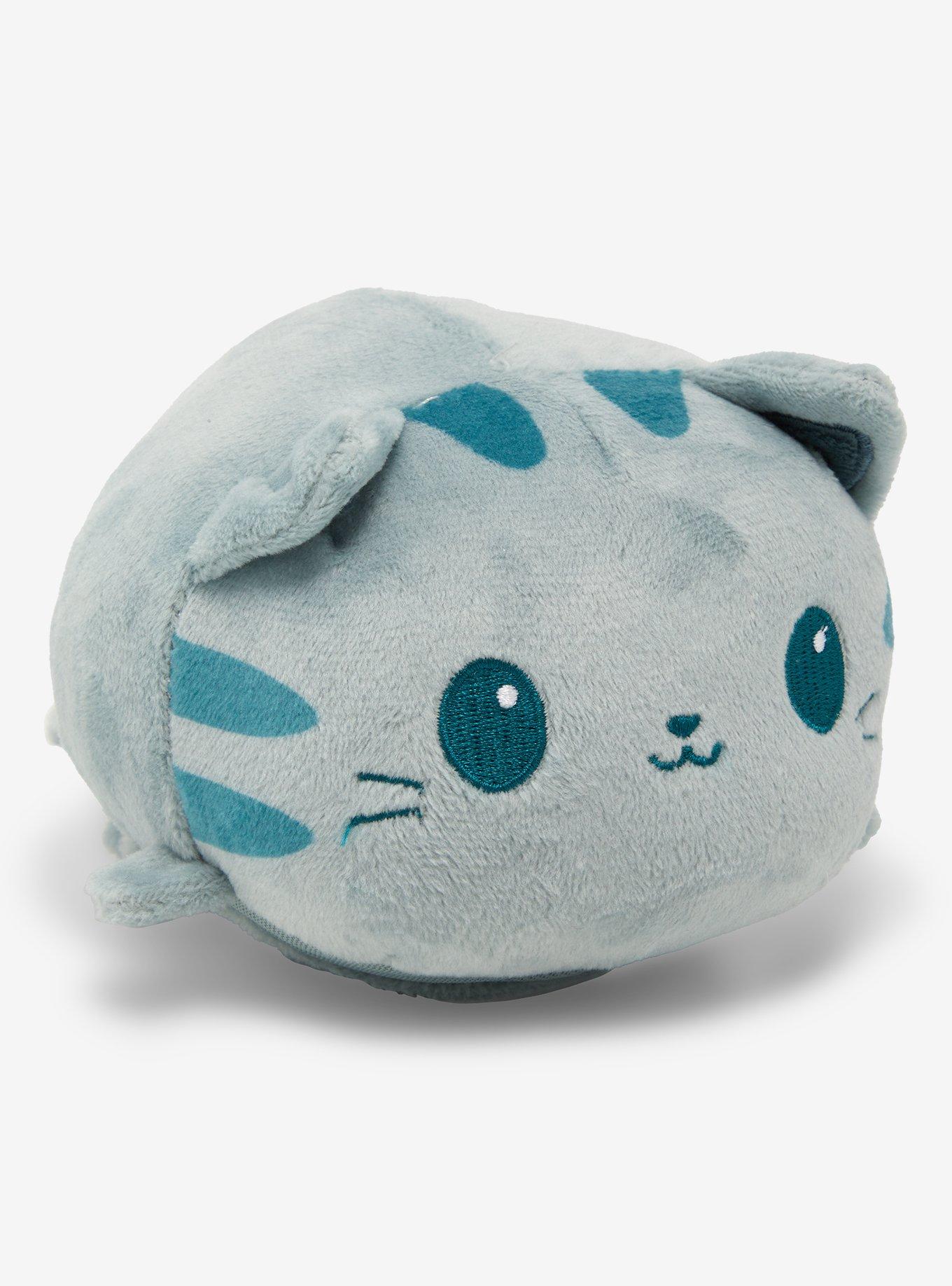 TeeTurtle Gray Cat Plush Reusable Tote Bag, , alternate