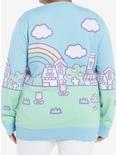 Hello Kitty Jumbo Art Pastel Knit Sweater Plus Size, MULTI, alternate