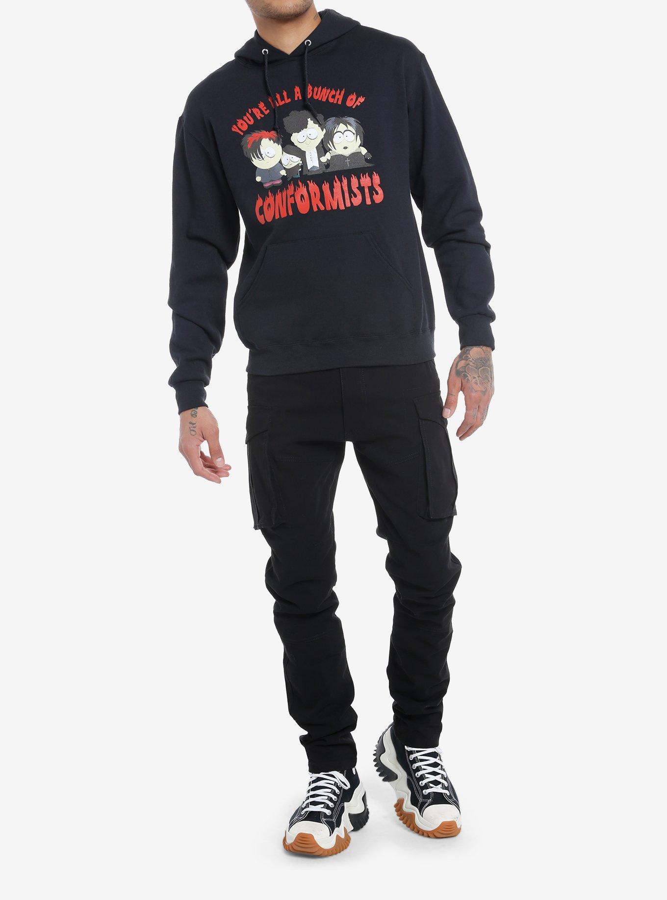 South Park Goth Kids Conformists Hoodie, BLACK, alternate
