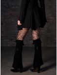 Social Collision Black Godet Skirt With Belt, BLACK, alternate