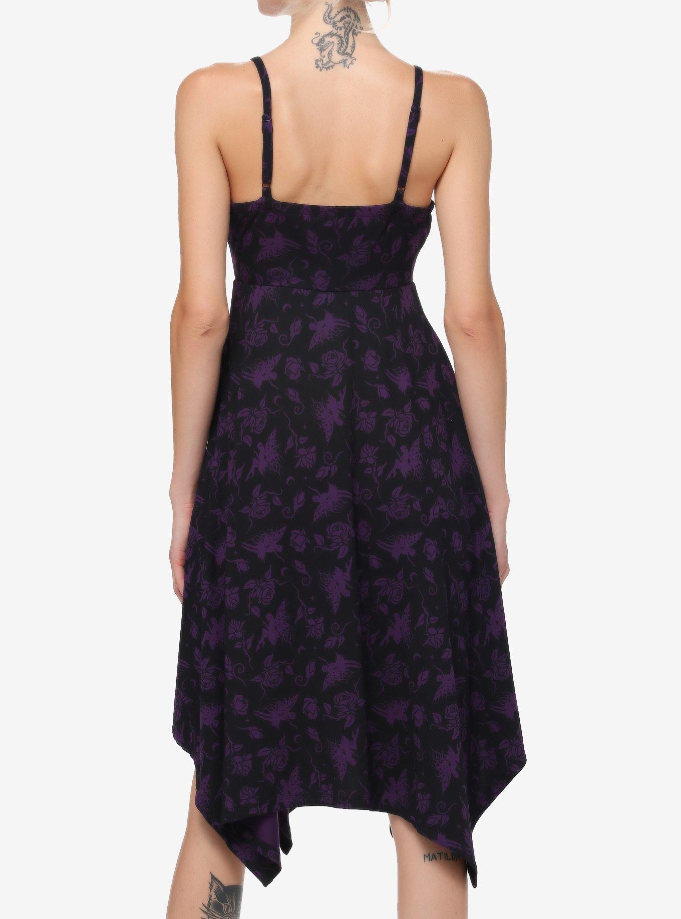 Thorn & Fable Fairy Flower Hanky Hem Dress, PURPLE, alternate