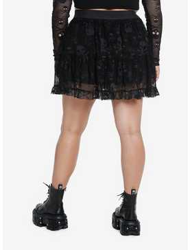 Social Collision Black Skull Tutu Skirt Plus Size, , hi-res