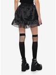 Cosmic Aura Black Organza Bow Mini Skirt, BLACK, alternate