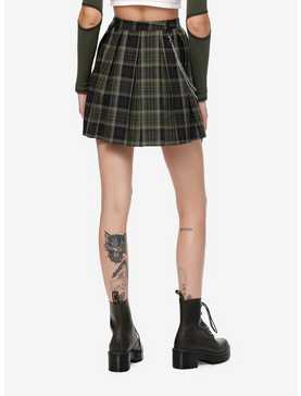 Thorn & Fable Green Plaid Side Chain Skirt, , hi-res