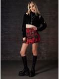 Social Collision Red X-Ray Buckle Skirt, MULTI, alternate