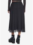 Social Collision Skeleton Anatomy Mesh Midi Skirt, BLACK, alternate