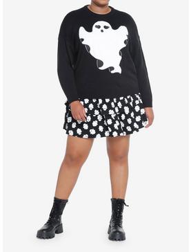 Sweet Society Kawaii Ghost Girls Knit Sweater Plus Size, , hi-res