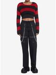 Social Collision Red & Black Bolero Girls Knit Sweater, BLACK, alternate