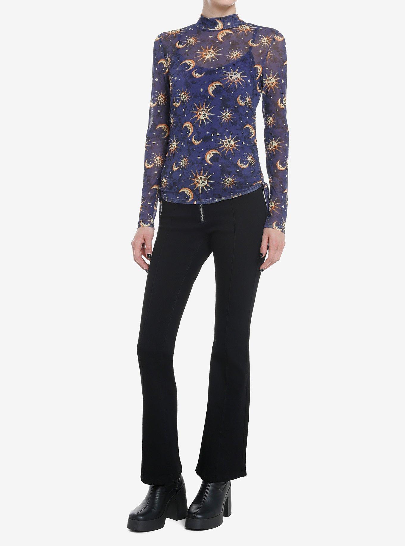 Cosmic Aura Celestial Girls Mesh Long-Sleeve & Cami Set, CELESTIAL, alternate