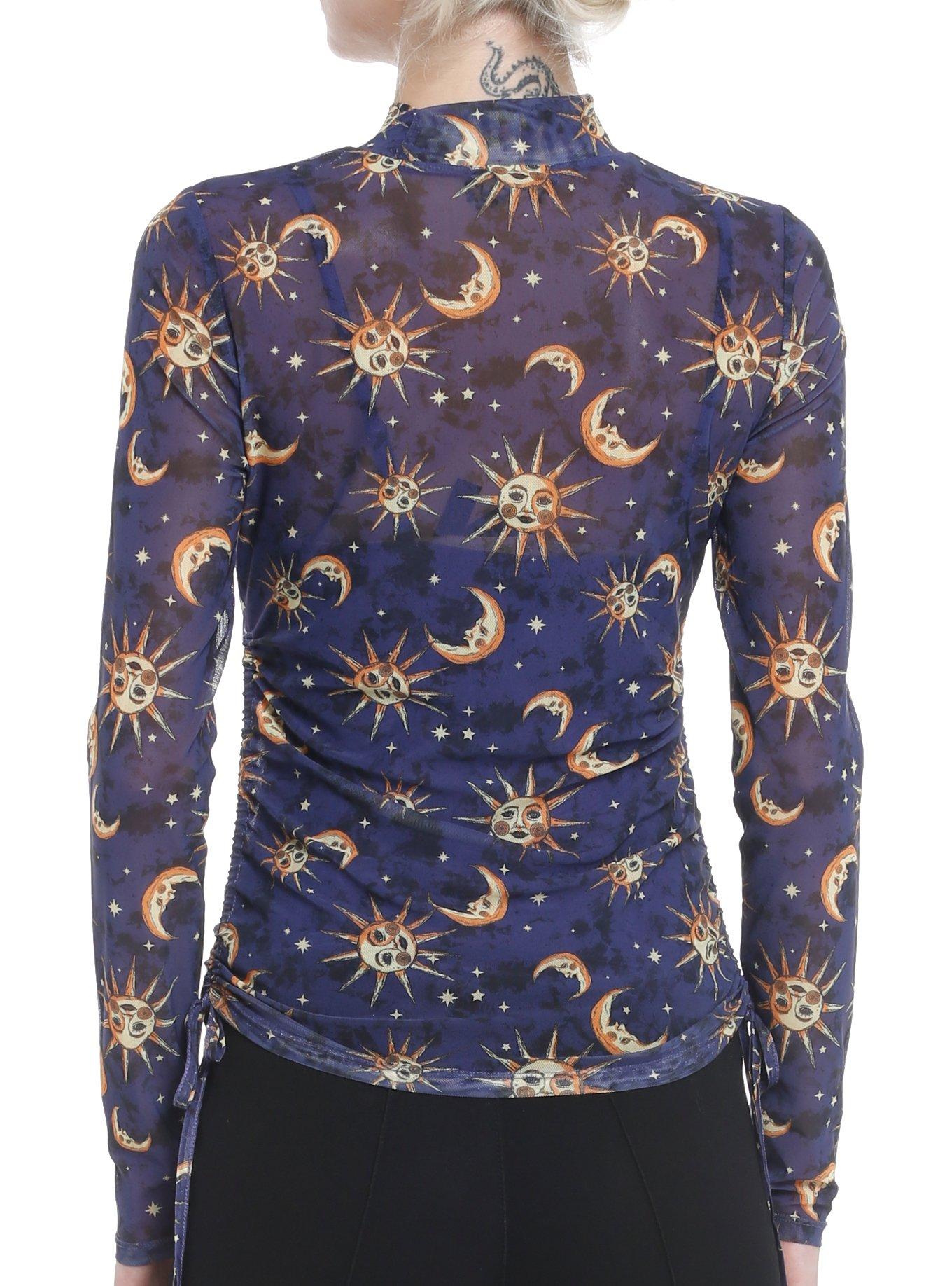 Cosmic Aura Celestial Girls Mesh Long-Sleeve & Cami Set, CELESTIAL, alternate