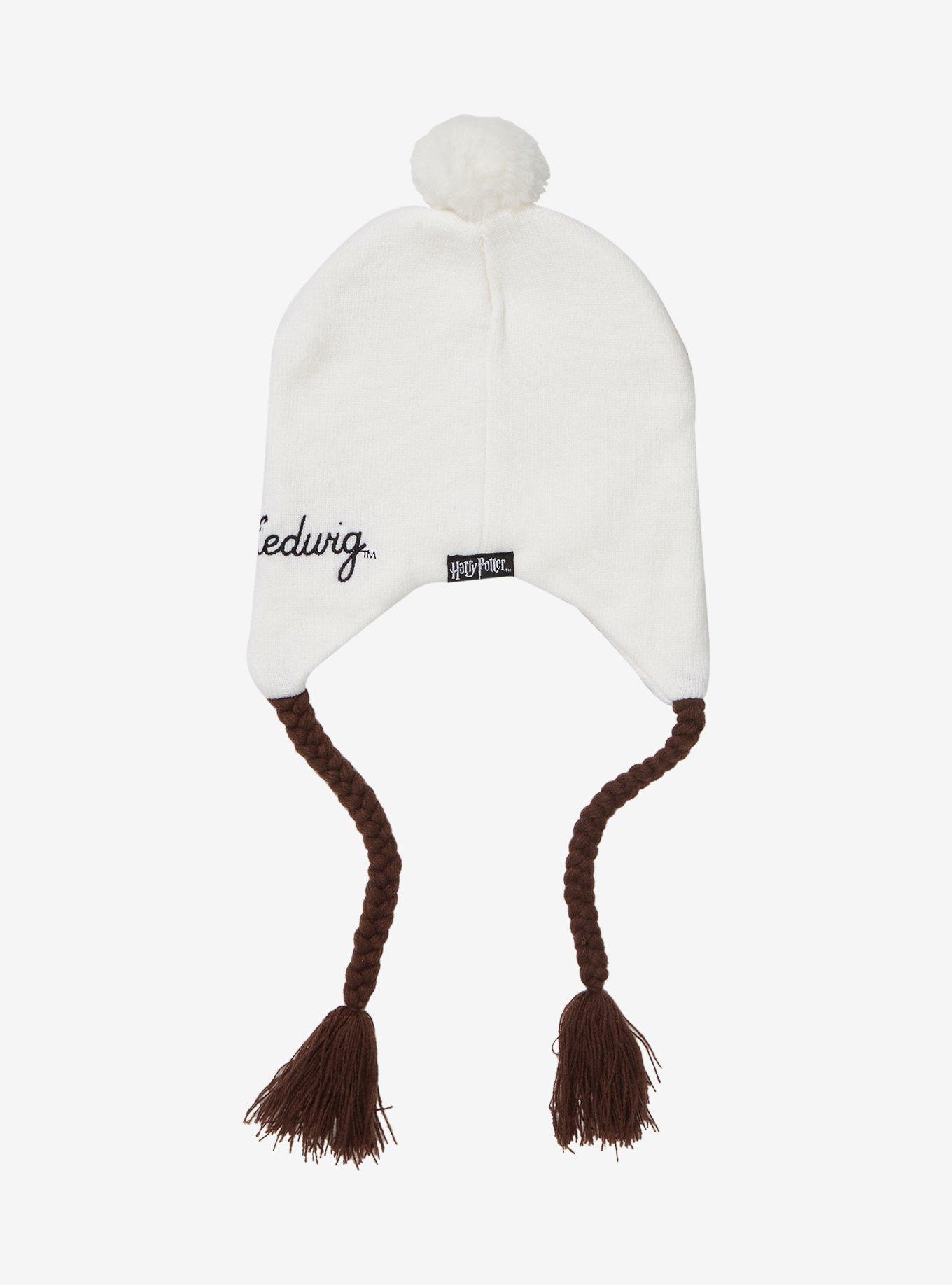 Harry Potter Hedwig Figural Pom Tassel Beanie, , alternate