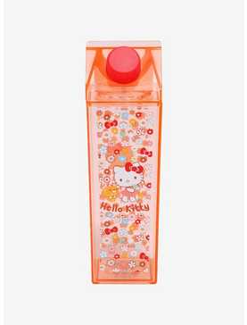 Hello Kitty Flowers Red Milk Carton Water Bottle, , hi-res