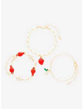 Strawberry Pearl Bracelet Set - BoxLunch Exclusive, , hi-res