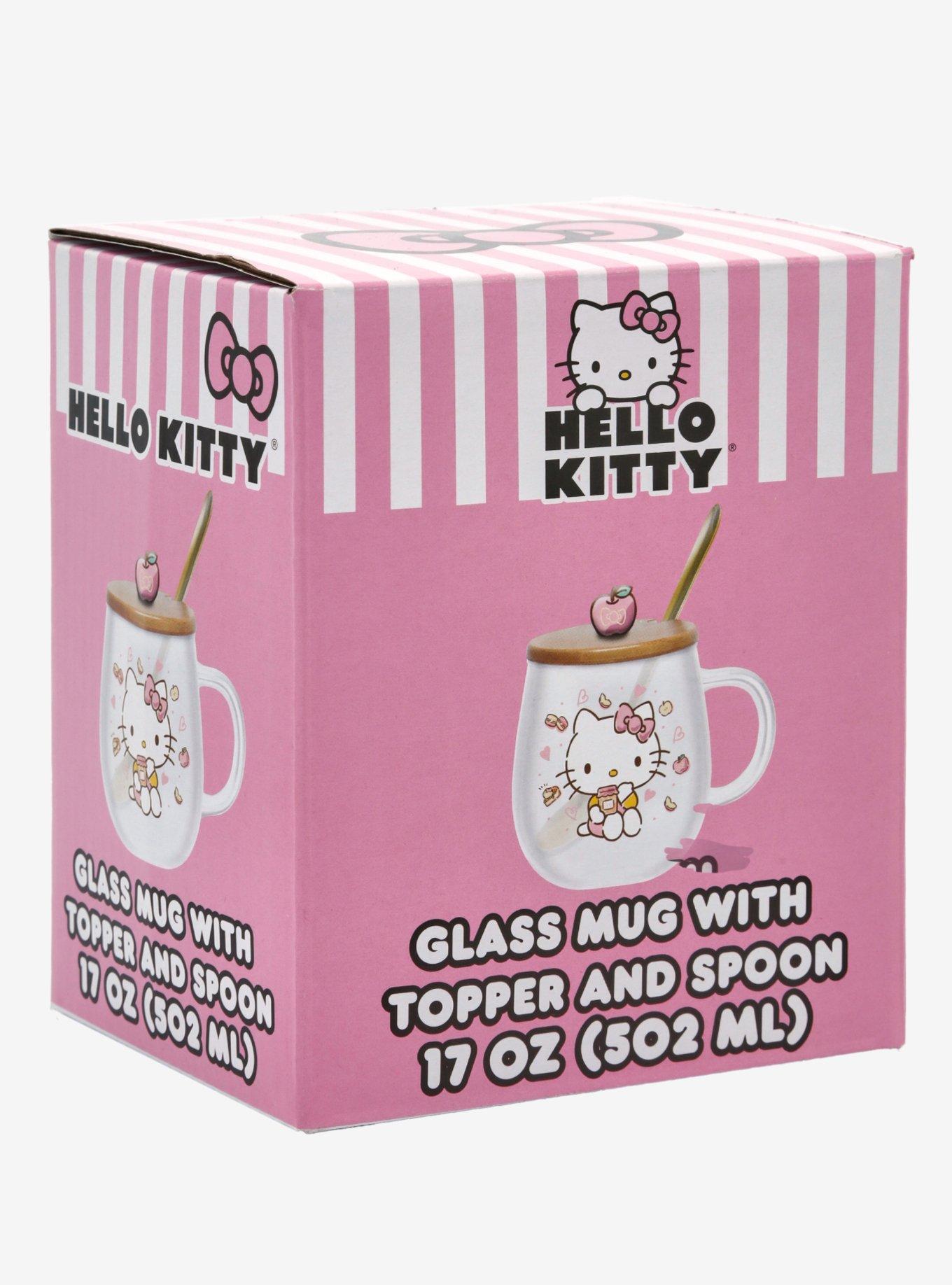 Hello Kitty Sweets Glass Mug With Lid & Spoon, , alternate