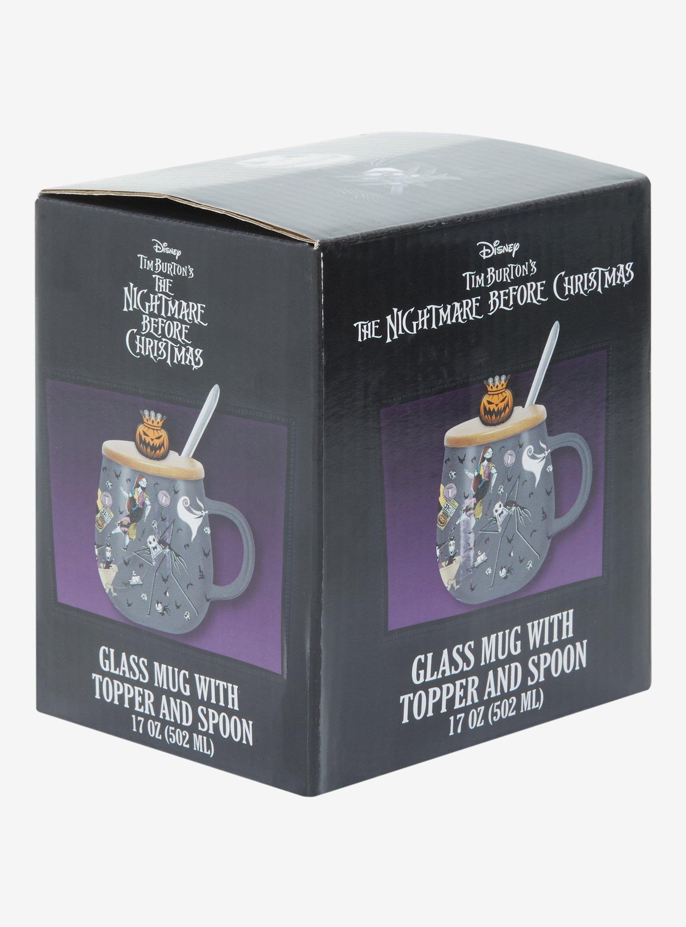 The Nightmare Before Christmas Pumpkin King Glass Mug With Lid, , alternate
