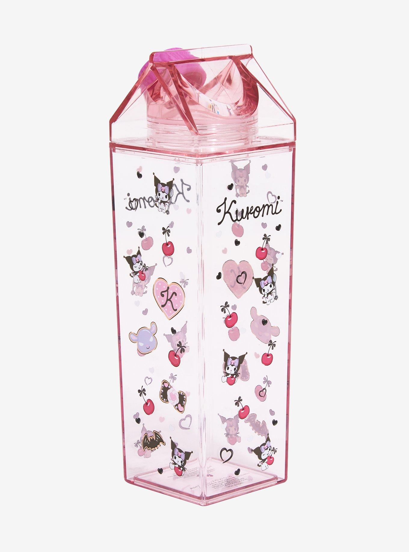 Kuromi Allover Print Milk Carton Water Bottle, , alternate