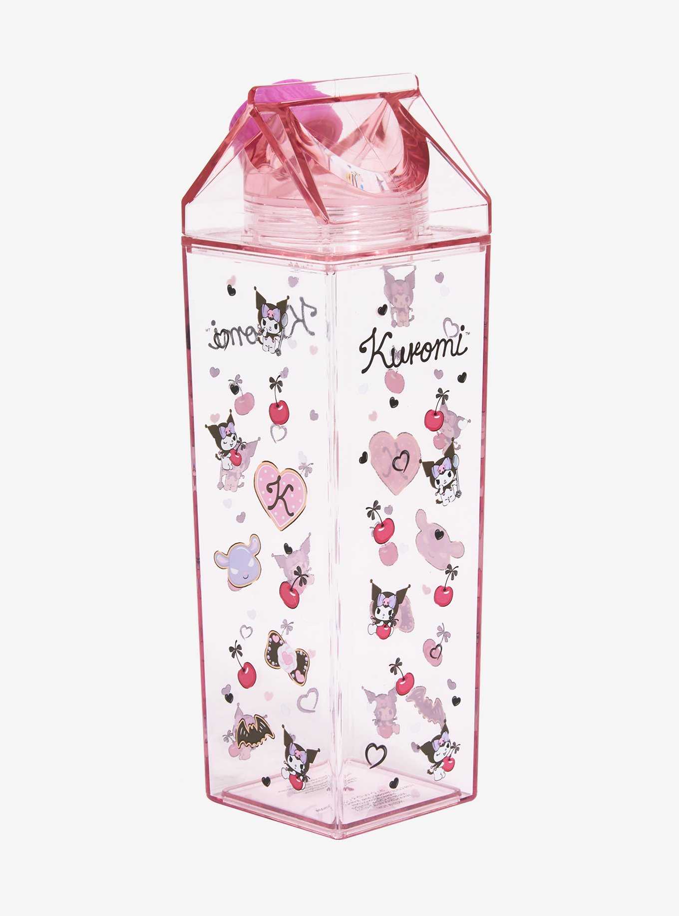 Kuromi Allover Print Milk Carton Water Bottle, , hi-res