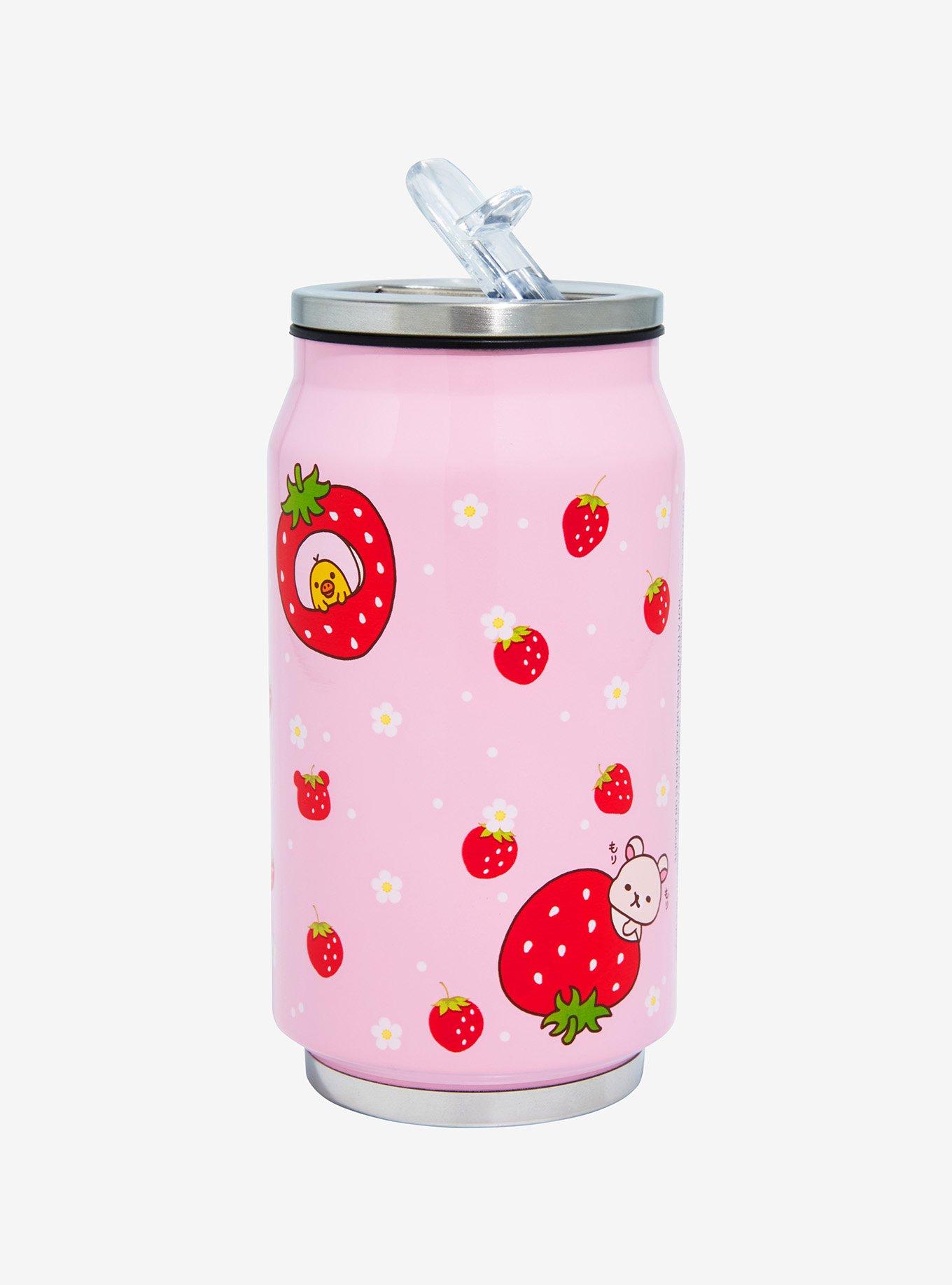 Rilakkuma Strawberry Soda Can Water Bottle, , alternate