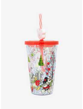 Disney Mickey Mouse And Friends Holiday Snow Acrylic Travel Cup, , hi-res