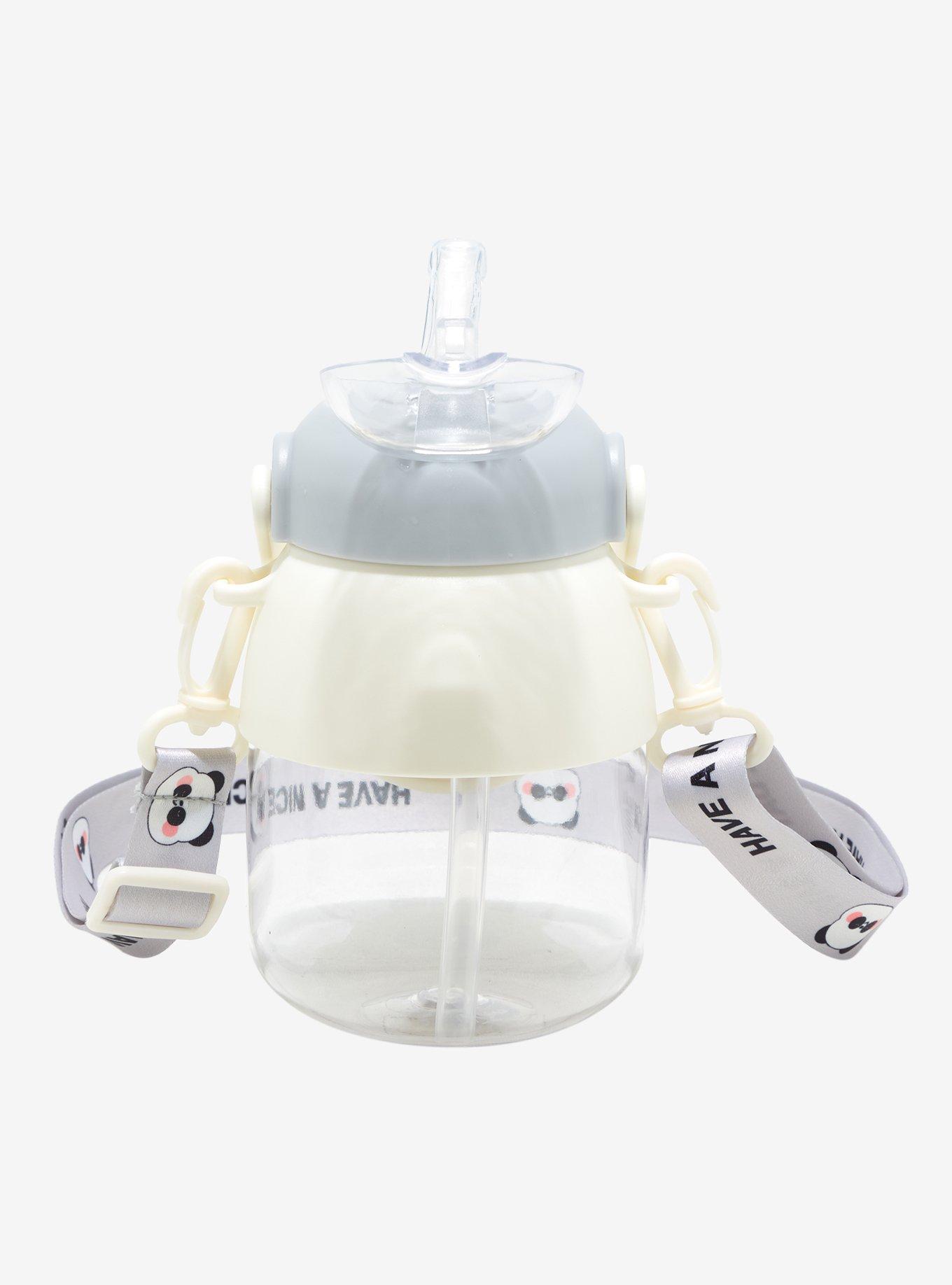 Panda Acrylic Water Bottle With Strap, , hi-res