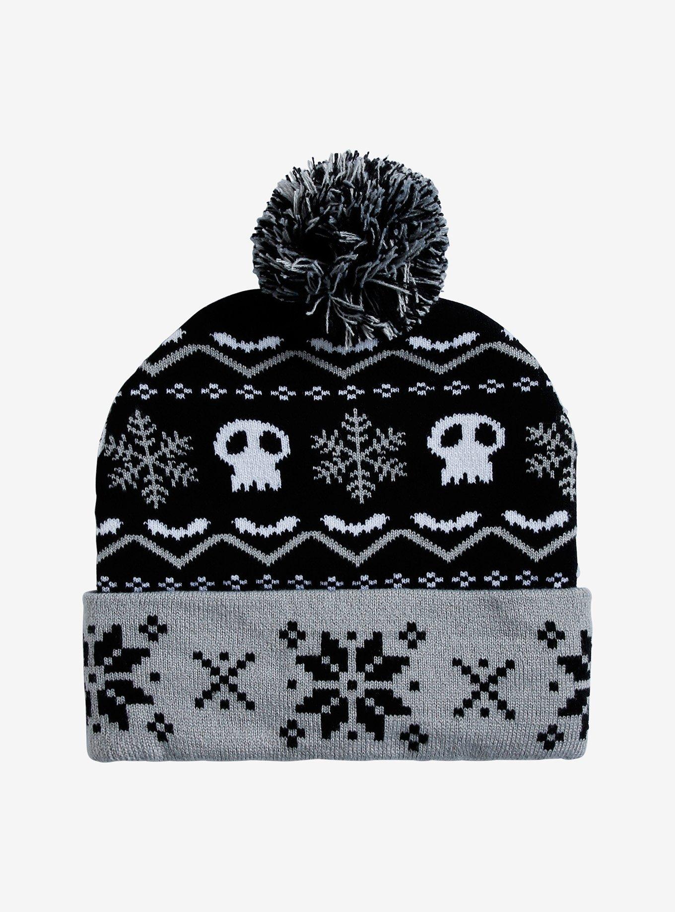 The Nightmare Before Christmas Jack Fair Isle Pom Beanie, , hi-res