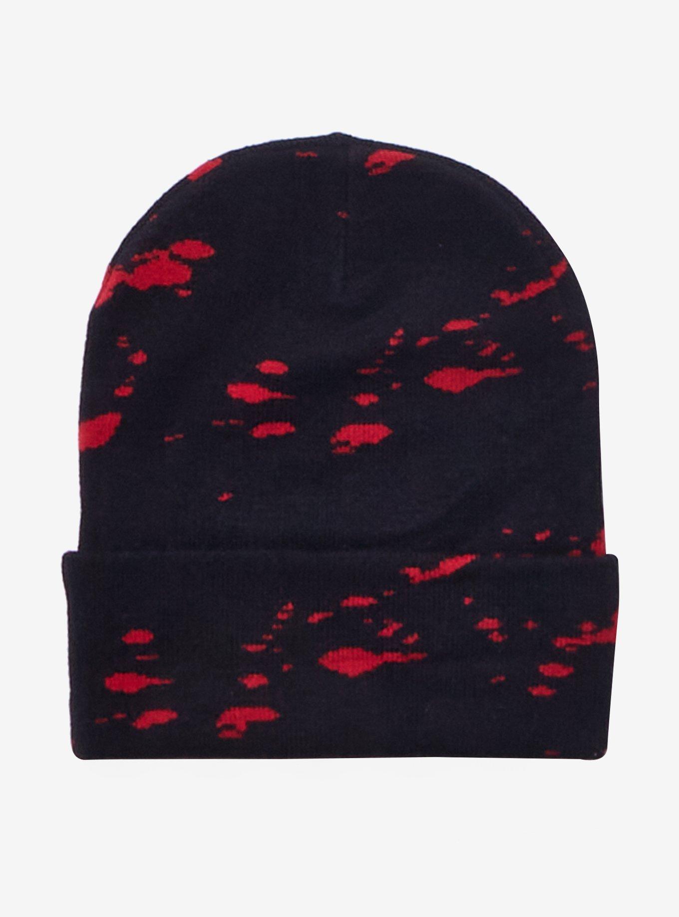 Scream Ghost Face Blood Splatter Beanie, , alternate
