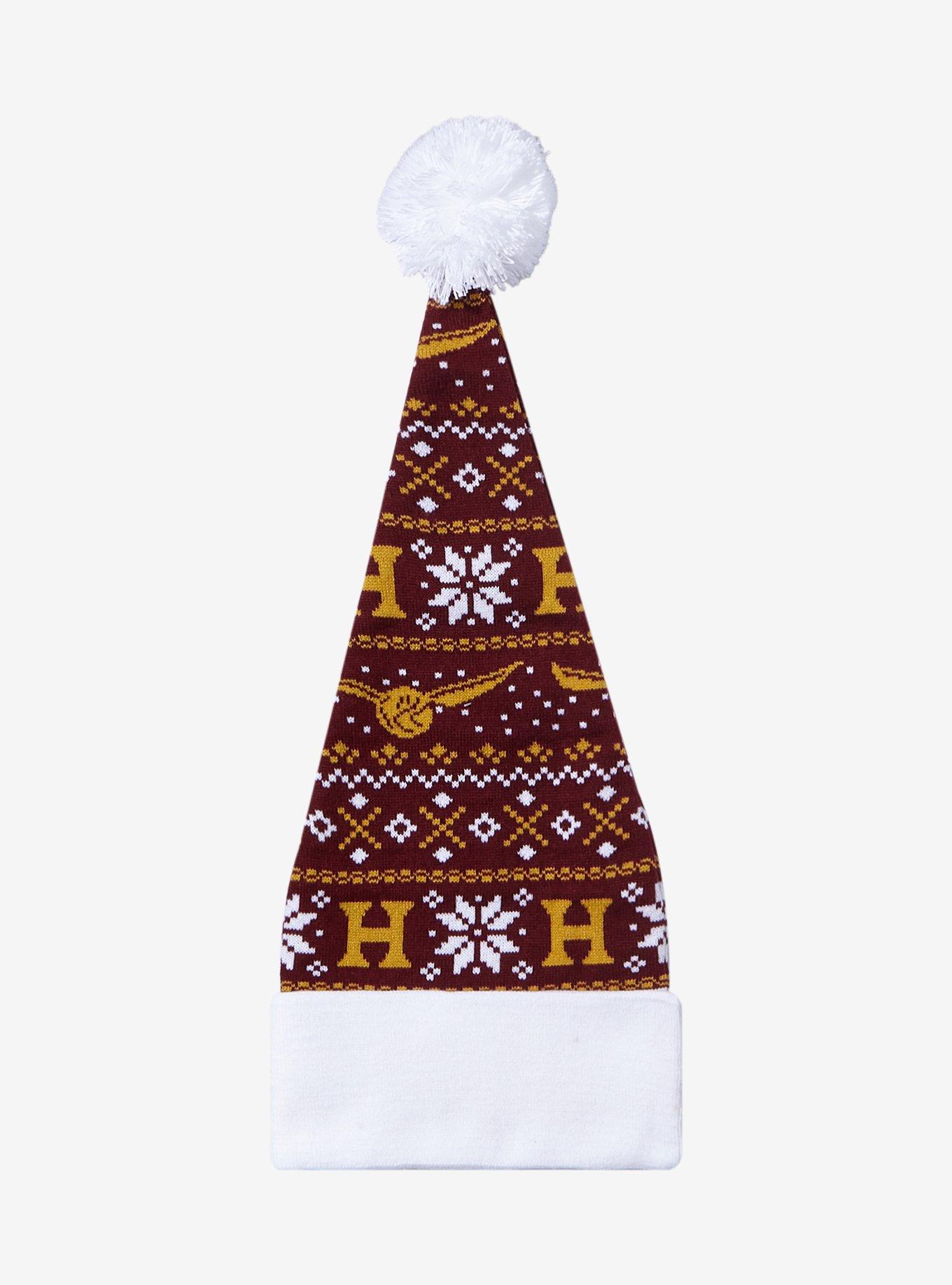 Harry Potter Hogwarts Fair Isle Santa Hat, , alternate