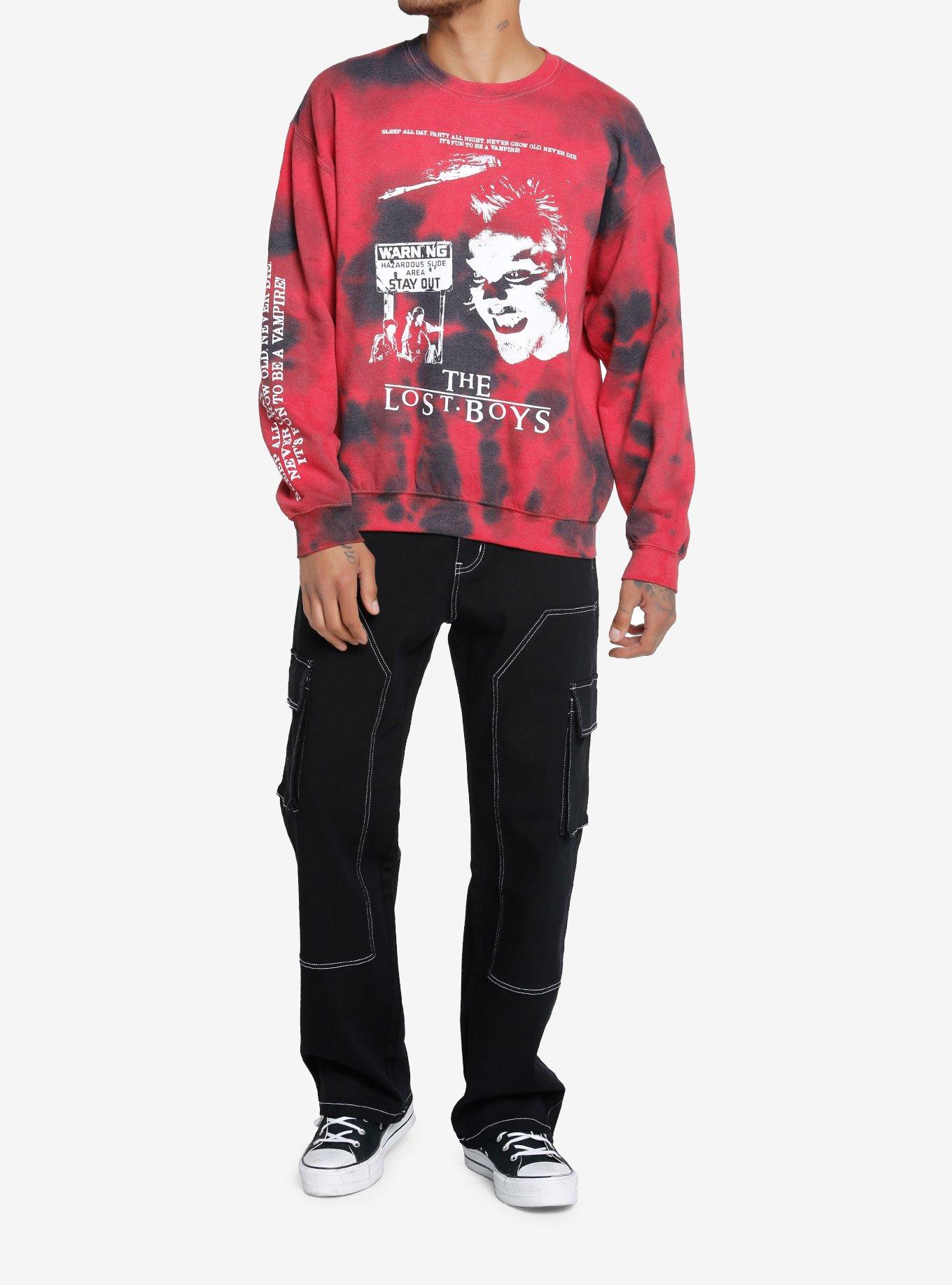 The Lost Boys Warning Sign Tie-Dye Sweatshirt, , hi-res