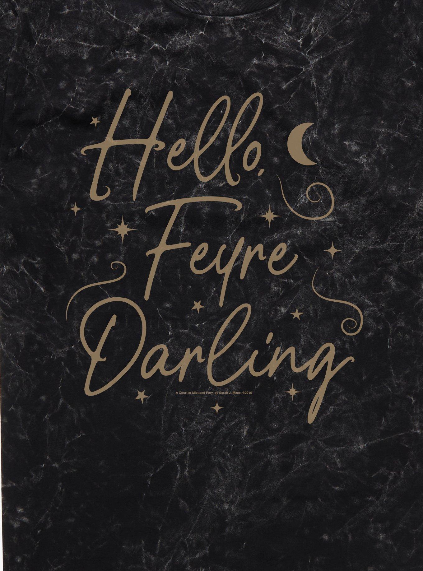A Court Of Mist & Fury Hello, Feyre Darling Mineral Wash T-Shirt, , hi-res