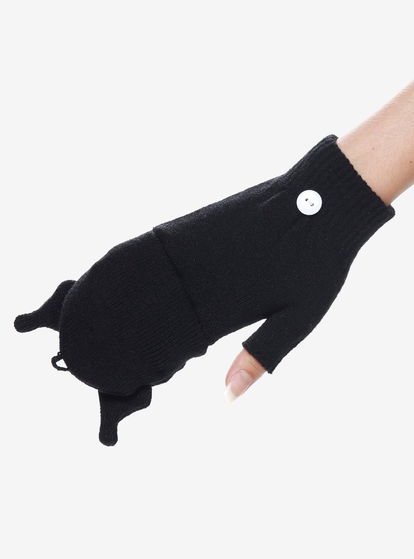 Kuromi Plush Head Convertible Gloves, , alternate