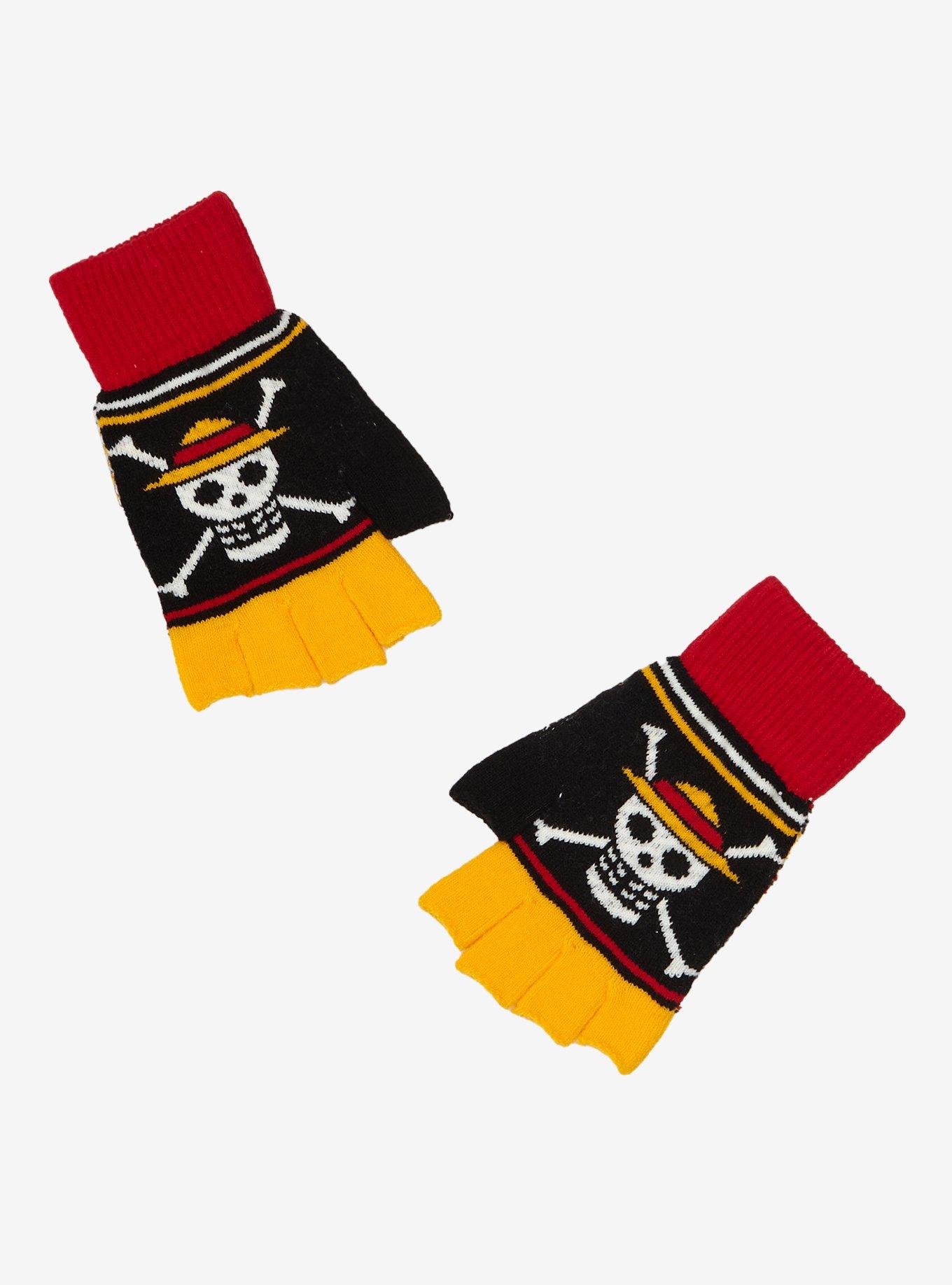 One Piece Straw Hat Pirates Fingerless Gloves, , hi-res