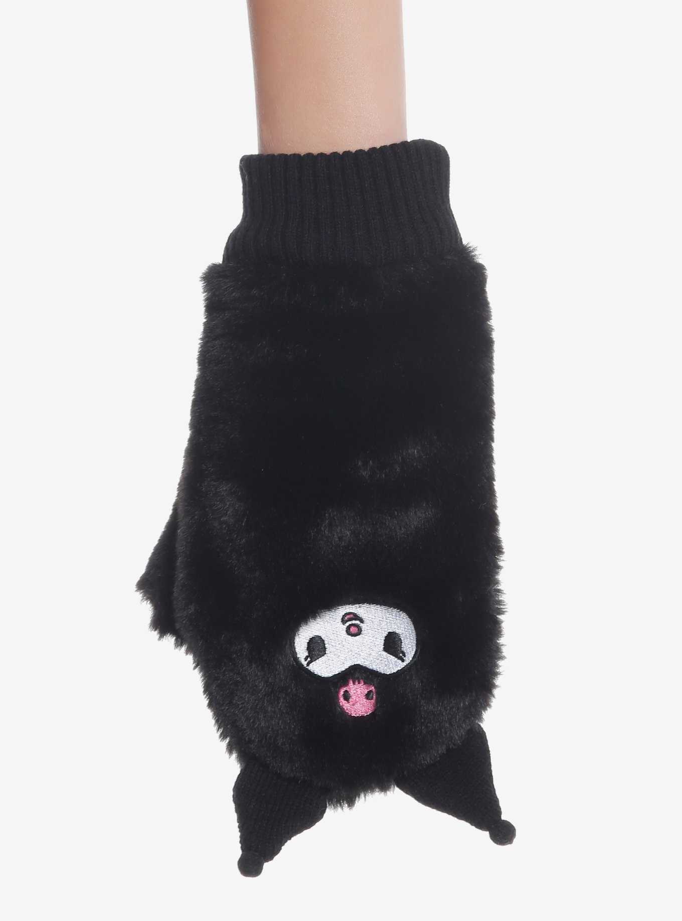 Kuromi Fuzzy Gloves, , hi-res