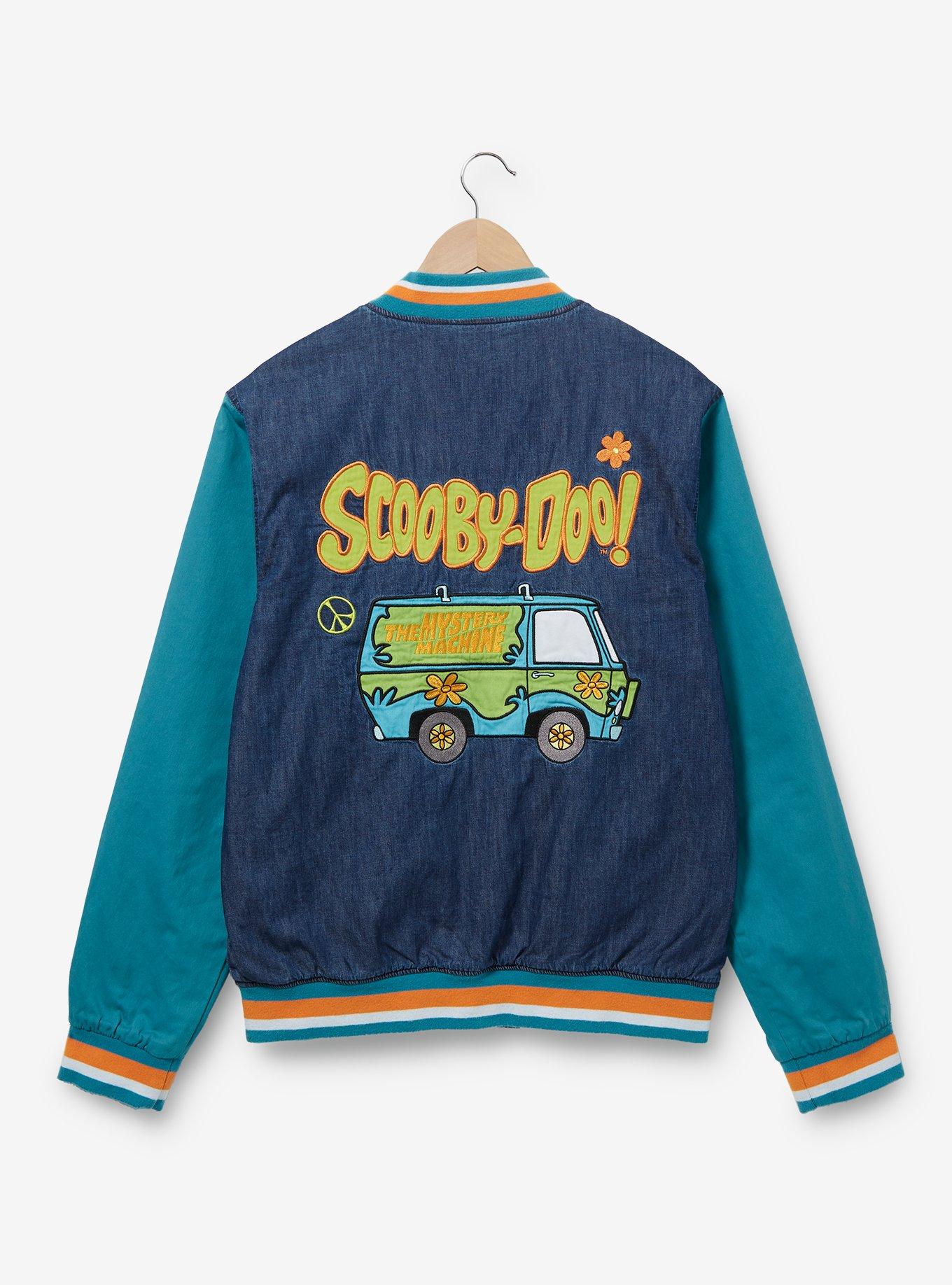 Scooby-Doo Mystery Machine Denim Varsity Jacket, DARK DENIM, alternate
