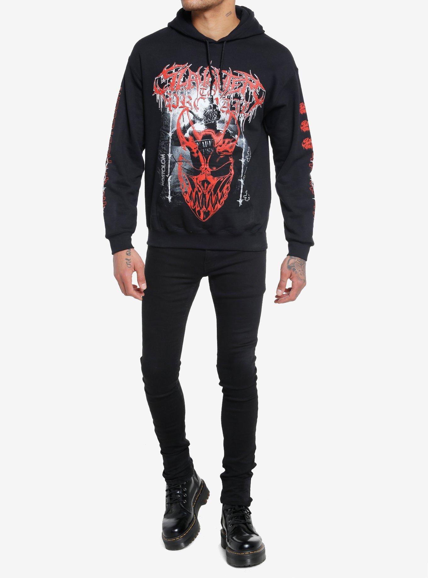 Slaughter To Prevail Kostolom Singing Demon Hoodie, BLACK, alternate