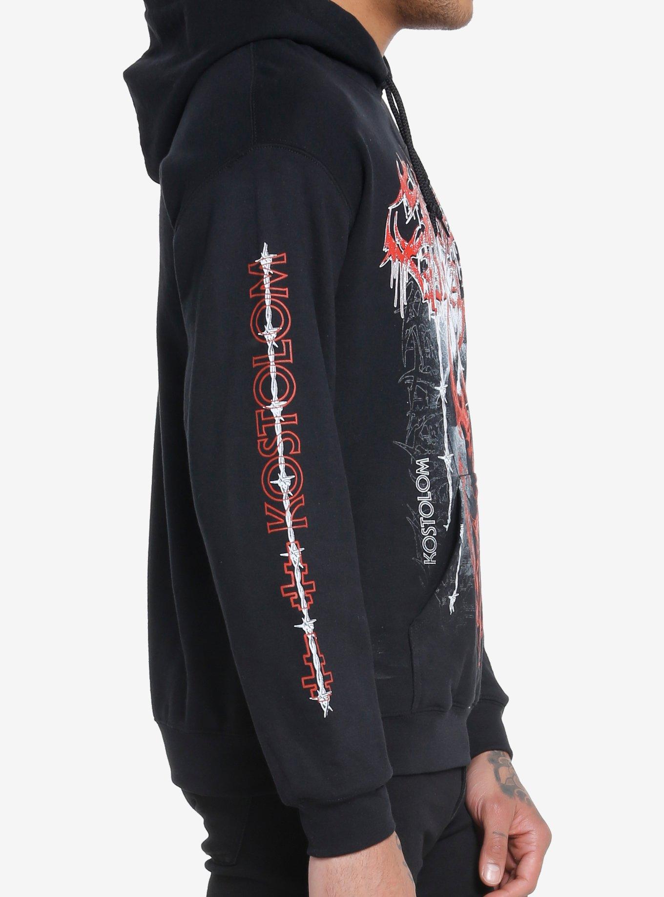 Slaughter To Prevail Kostolom Singing Demon Hoodie, BLACK, alternate