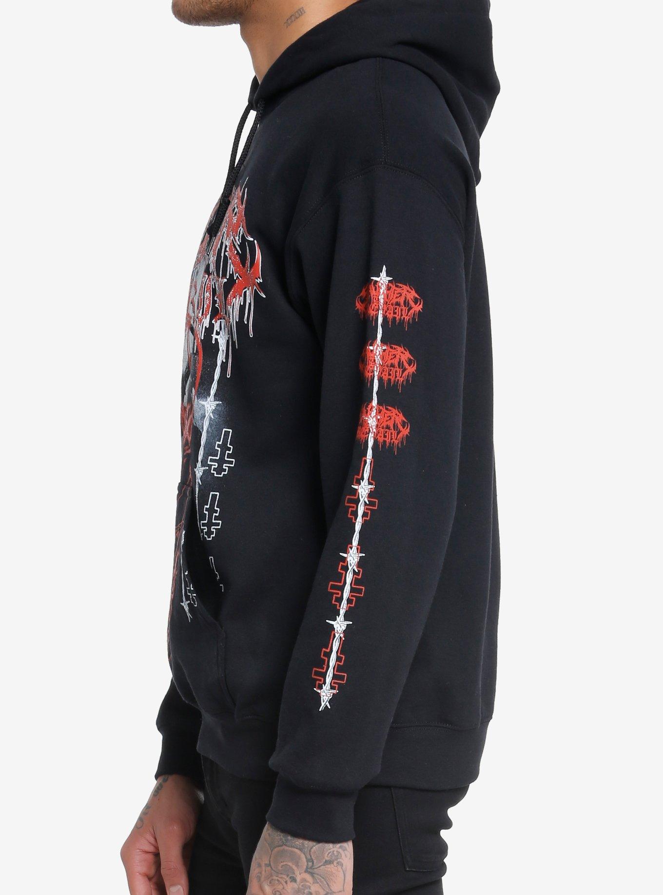Slaughter To Prevail Kostolom Singing Demon Hoodie, BLACK, alternate